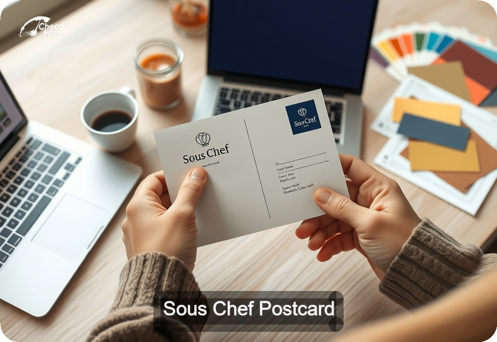 Sous Chef Postcard Sample 08 · 4" x 6" design sample