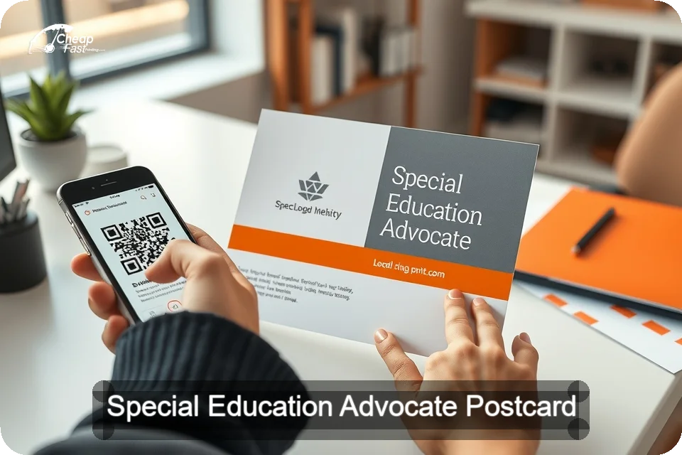 Special Education Advocate Postcard Sample 02 · 6" x 9" design sample