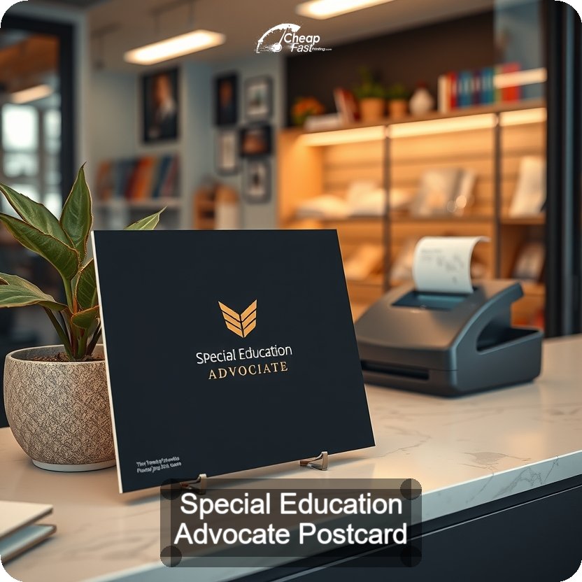 Special Education Advocate Postcard Sample 04 · 5" x 5" design sample