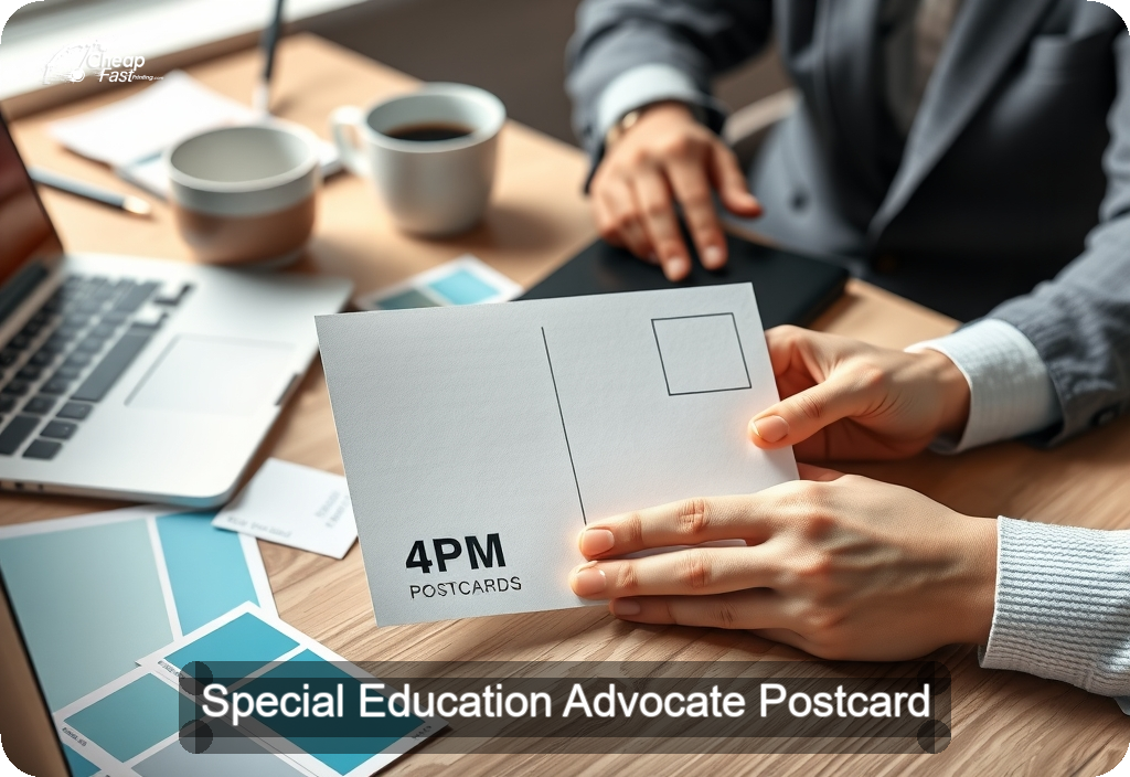 Special Education Advocate Postcard Sample 10 · 4" x 6" design sample