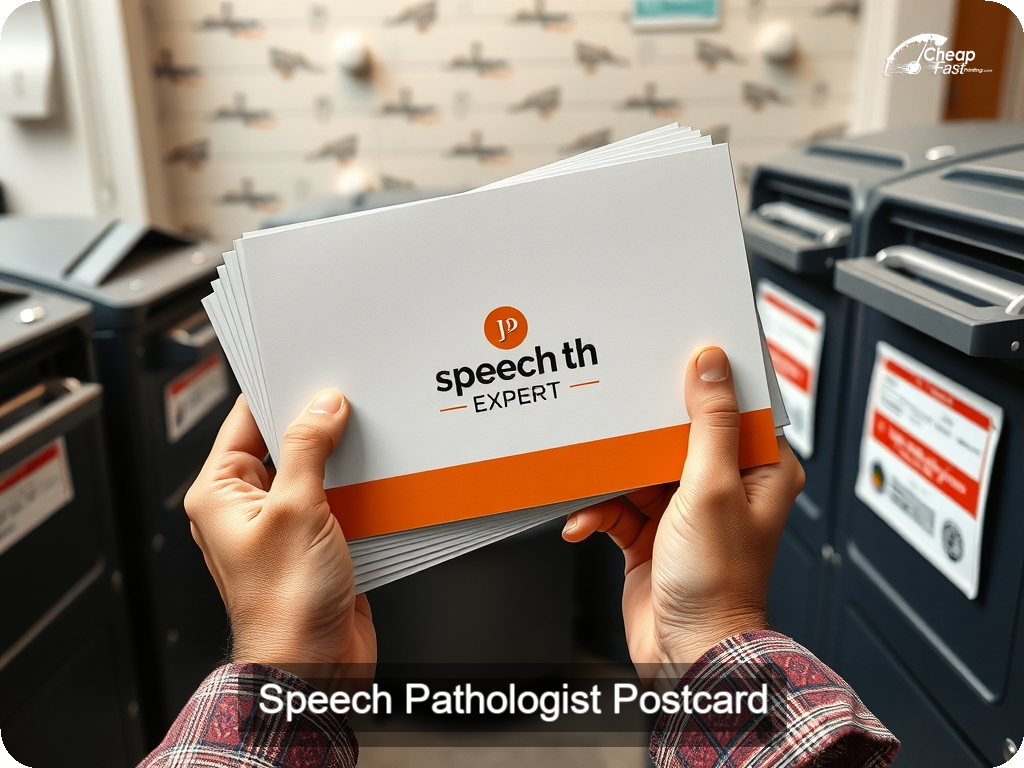 Speech Pathologist Postcard Sample 07 · 6.5" x 9" design sample