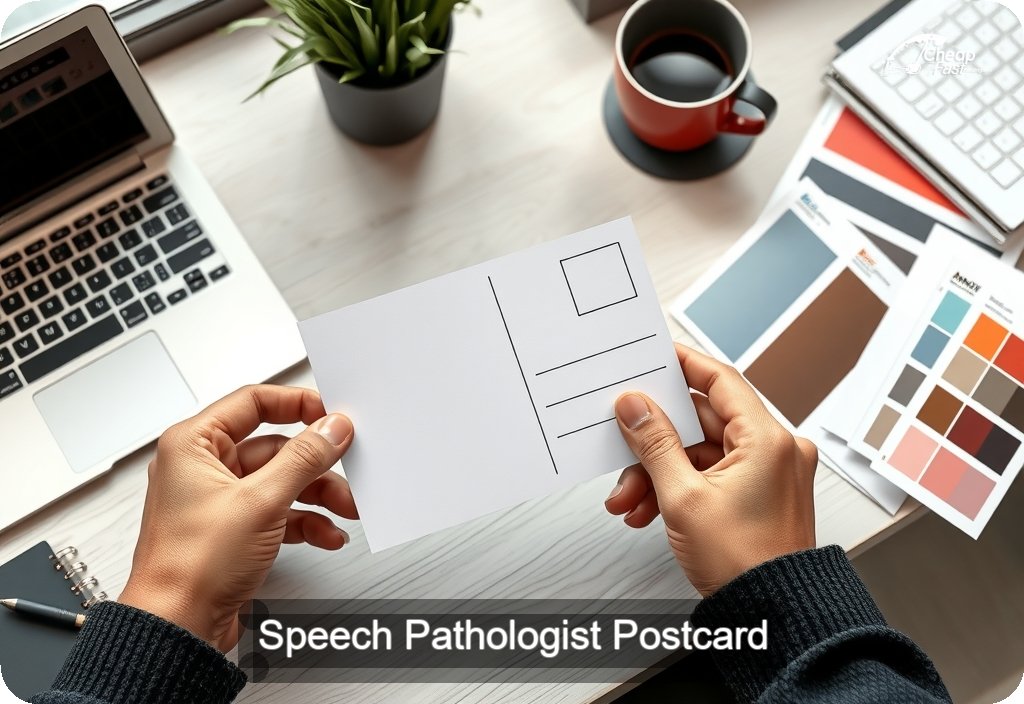 Speech Pathologist Postcard Sample 09 · 4" x 6" design sample