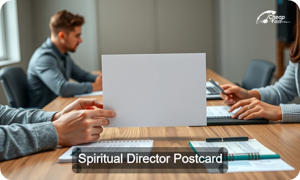 Spiritual Director Postcard Sample 03 · 4" x 9" design sample