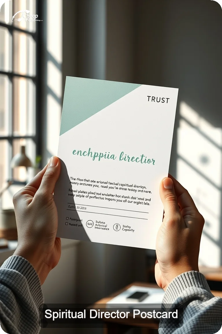 Spiritual Director Postcard Sample 06 · 4.5" x 11" design sample