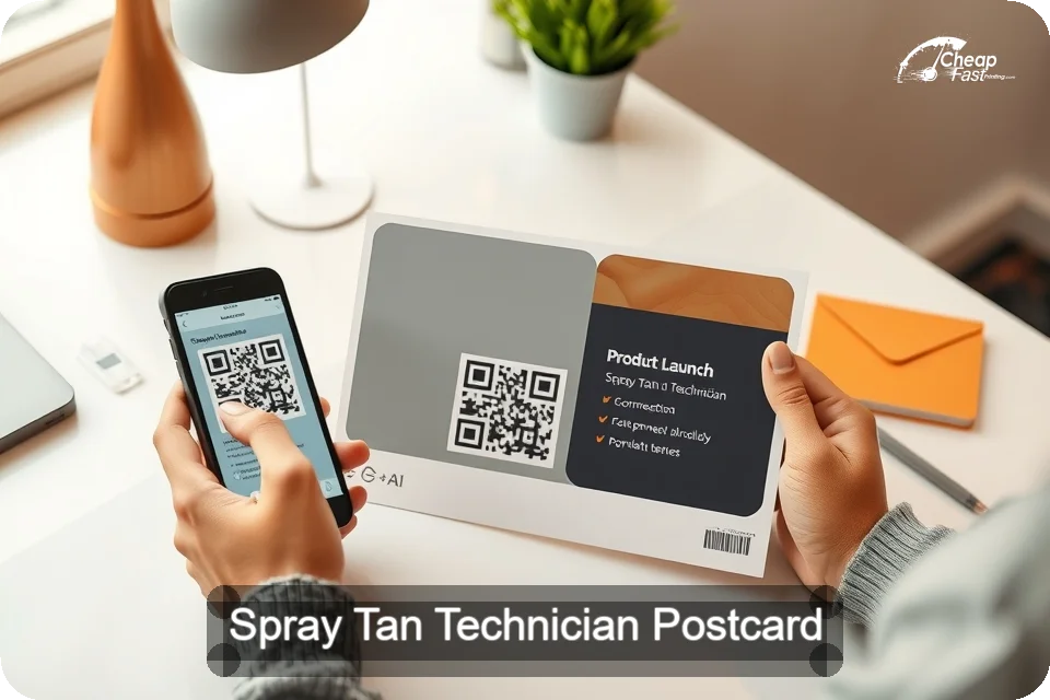 Spray Tan Technician Postcard Sample 04 · 6" x 9" design sample