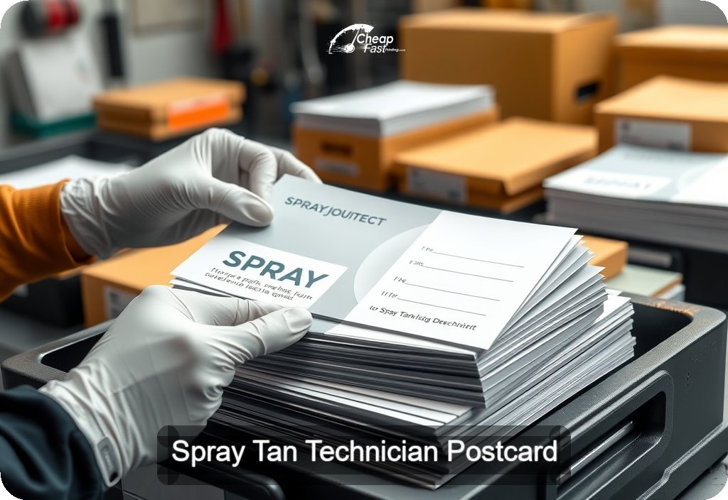 Spray Tan Technician Postcard Sample 05 · 6" x 11" design sample