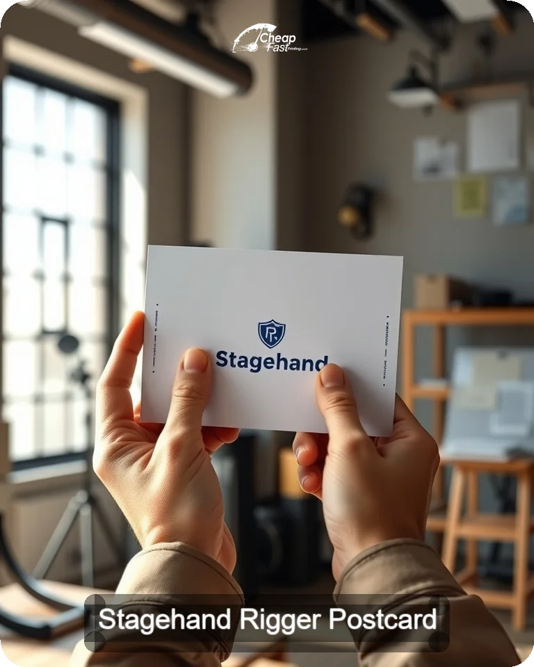 Stagehand Rigger Postcard Sample 03 · 4.25" x 5.5" design sample