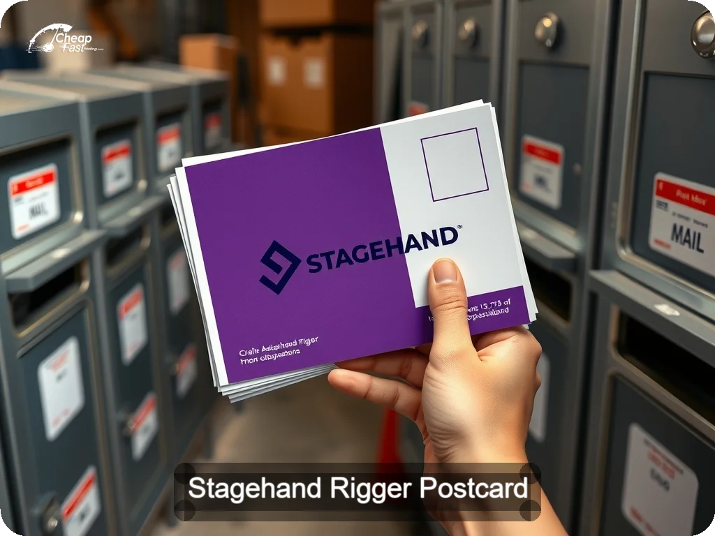 Stagehand Rigger Postcard Sample 06 · 6.5" x 9" design sample