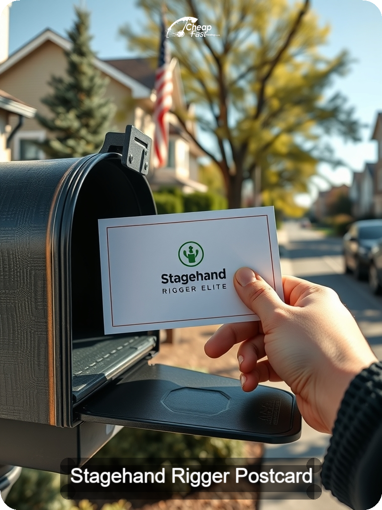 Stagehand Rigger Postcard Sample 09 · 5" x 7" design sample