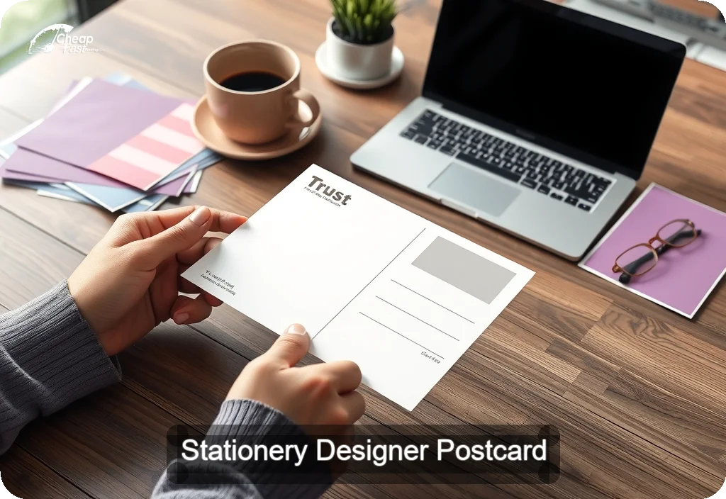 Stationery Designer Postcard Sample 03 · 4" x 6" design sample