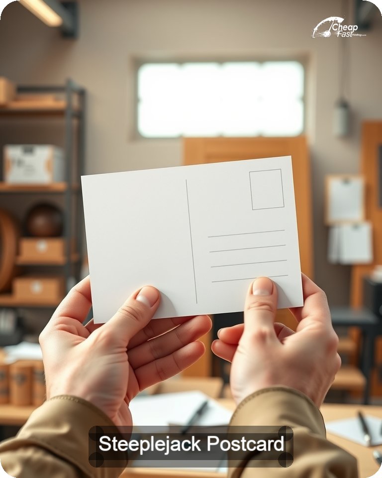 Steeplejack Postcard Sample 03 · 4.25" x 5.5" design sample