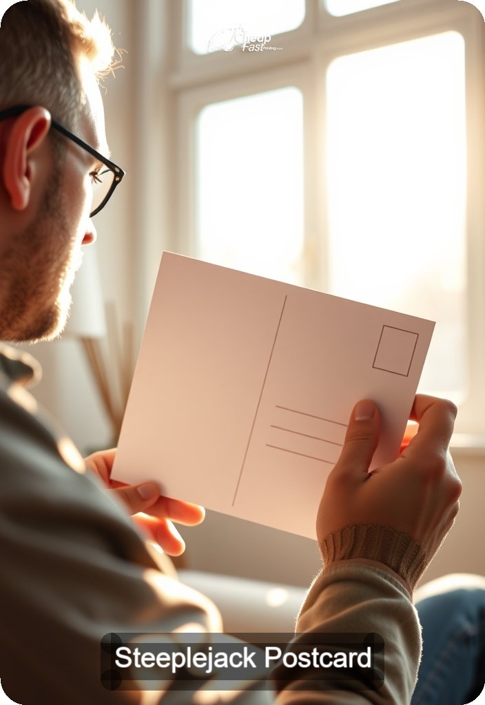 Steeplejack Postcard Sample 05 · 4.5" x 6.5" design sample