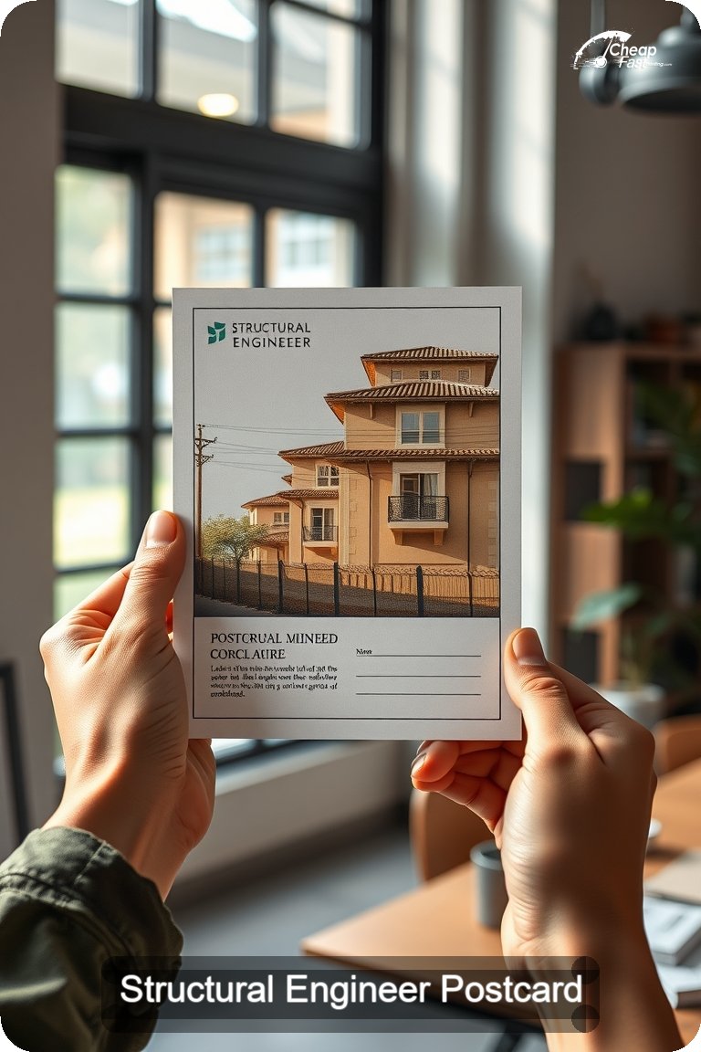 Structural Engineer Postcard Sample 01 · 4.5" x 11" design sample