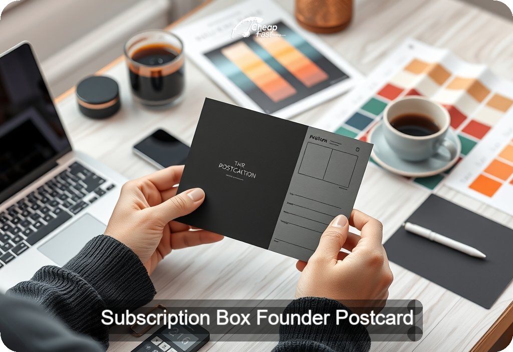 Subscription Box Founder Postcard Sample 06 · 4" x 6" design sample