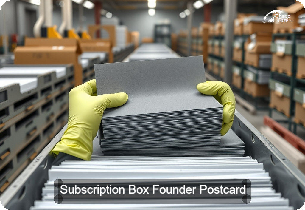 Subscription Box Founder Postcard Sample 09 · 6" x 11" design sample