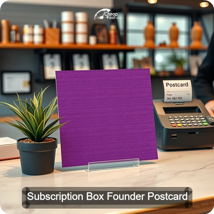 Subscription Box Founder Postcard Sample 10 · 5" x 5" design sample