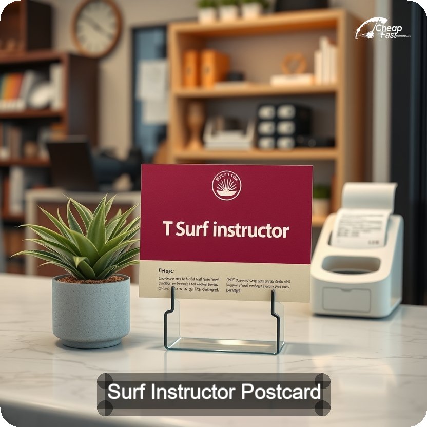 Surf Instructor Postcard Sample 01 · 5" x 5" design sample
