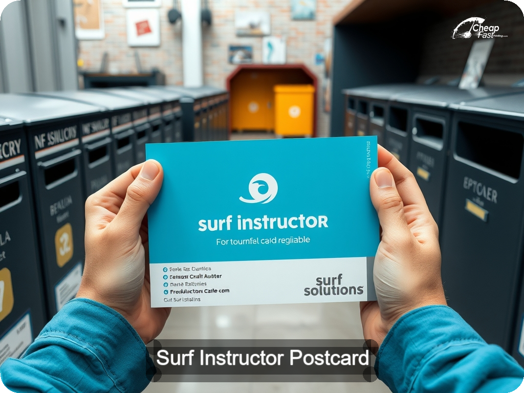 Surf Instructor Postcard Sample 05 · 6.5" x 9" design sample