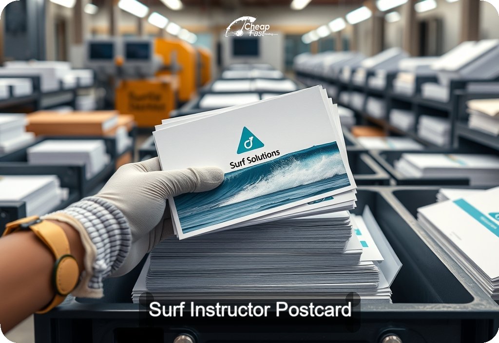 Surf Instructor Postcard Sample 10 · 6" x 11" design sample