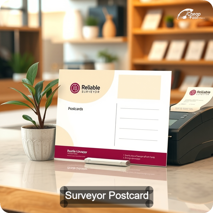 Surveyor Postcard Sample 02 · 5" x 5" design sample