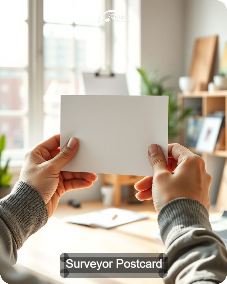 Surveyor Postcard Sample 03 · 4.25" x 5.5" design sample