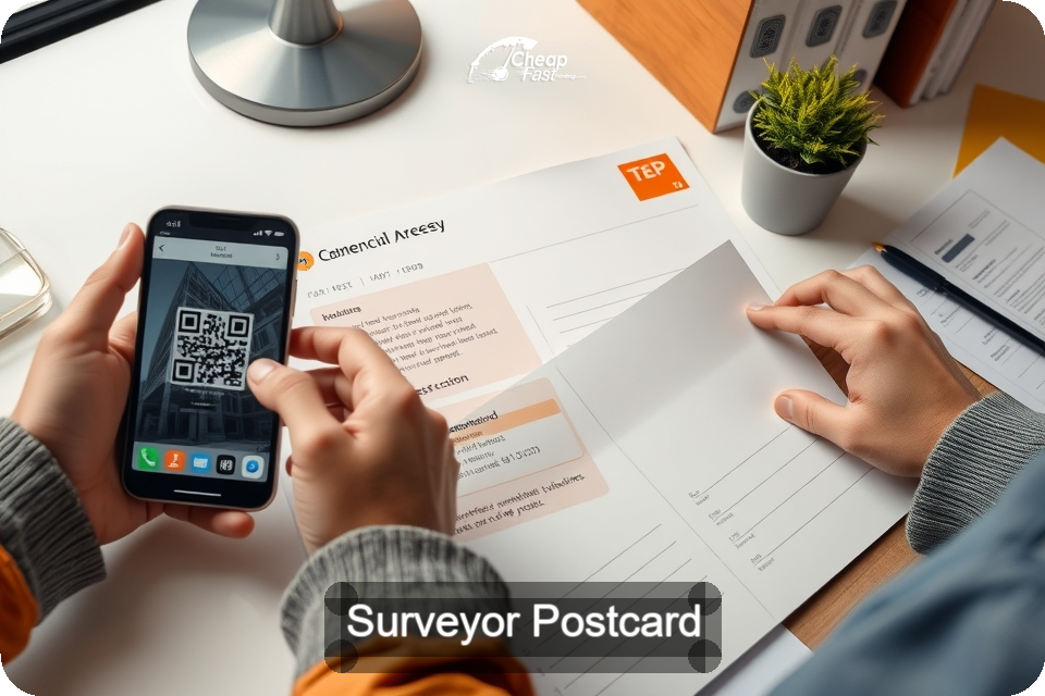 Surveyor Postcard Sample 10 · 6" x 9" design sample