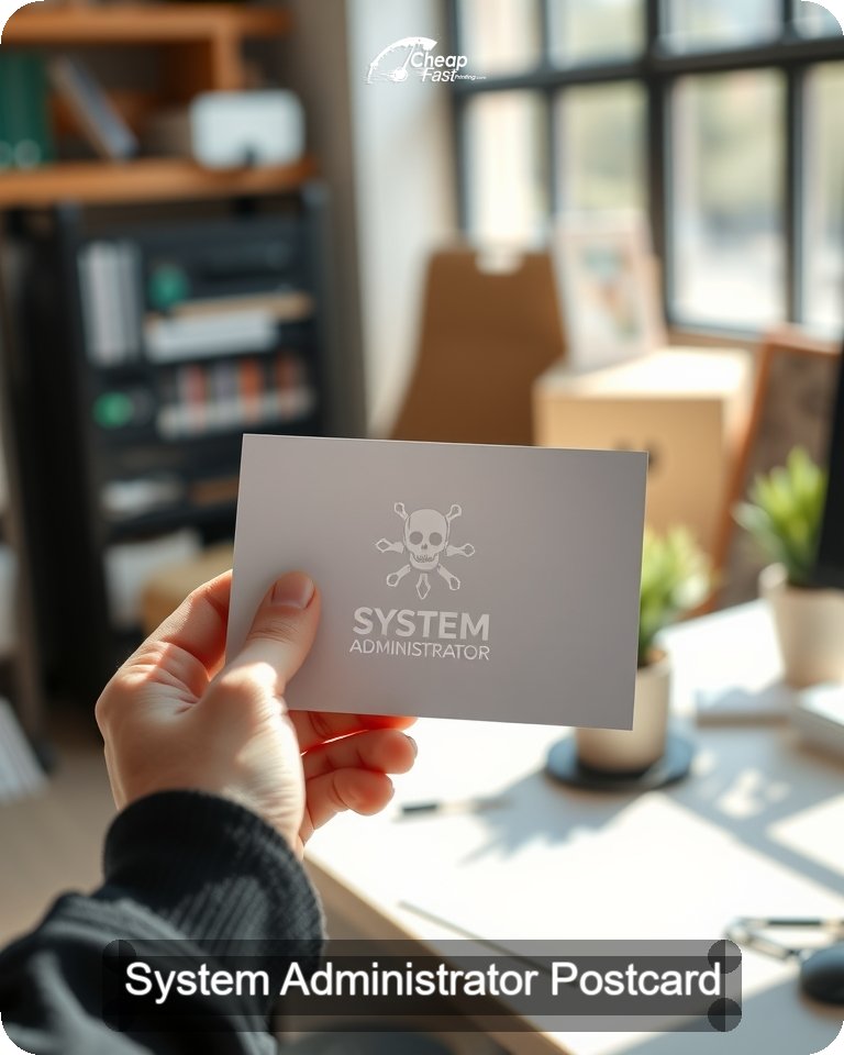 System Administrator Postcard Sample 06 · 4.25" x 5.5" design sample