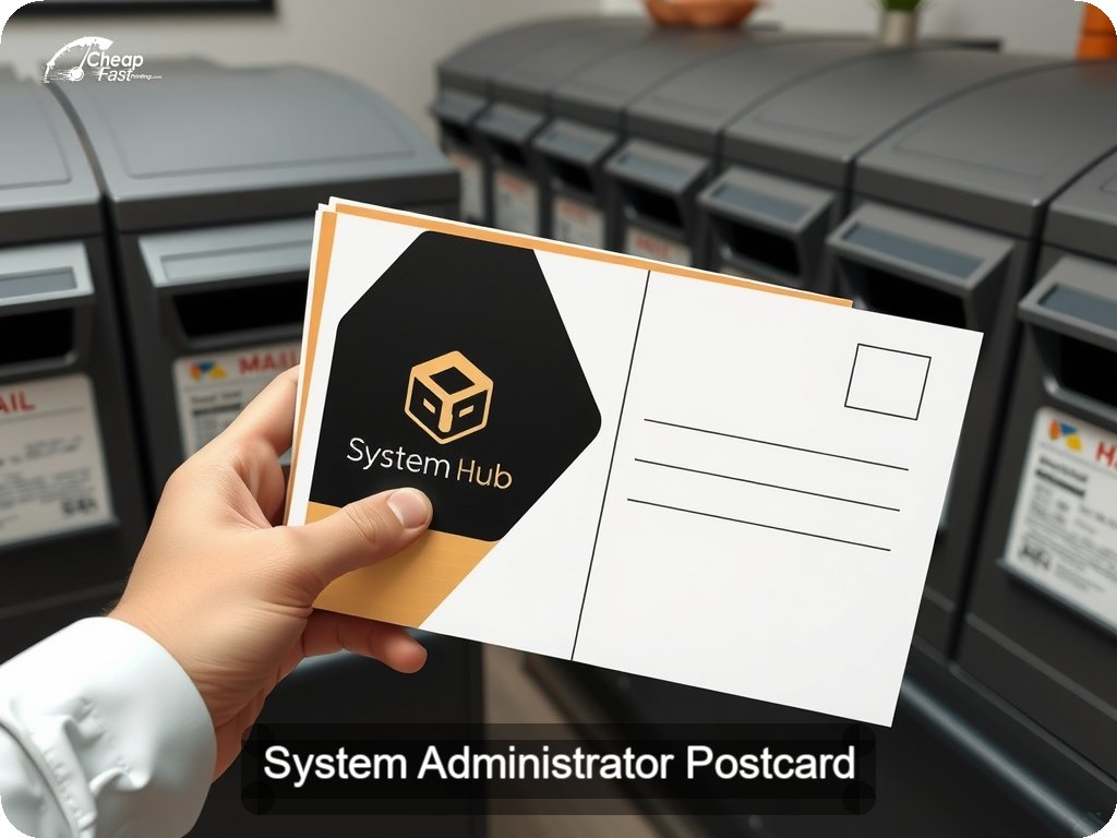 System Administrator Postcard Sample 09 · 6.5" x 9" design sample