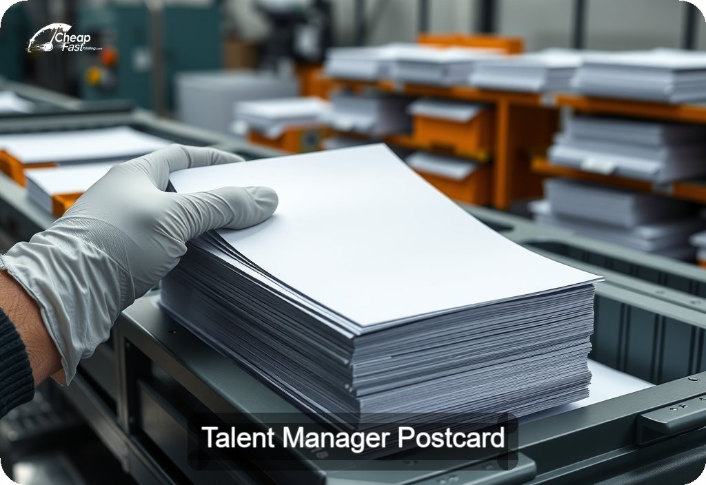 Talent Manager Postcard Sample 01 · 6" x 11" design sample