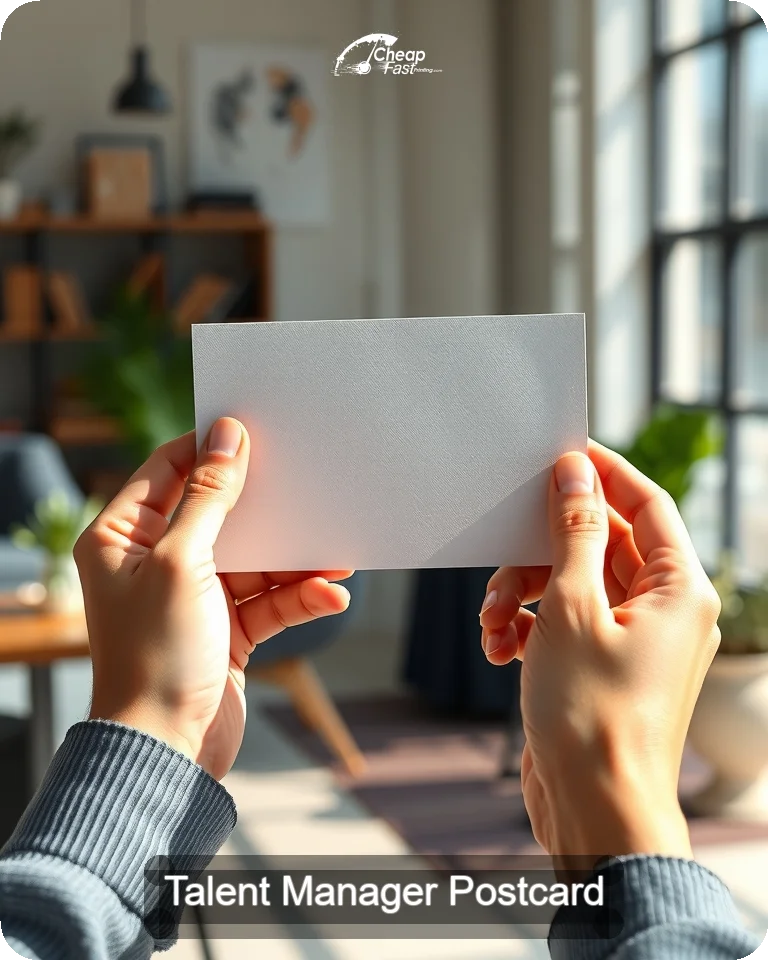 Talent Manager Postcard Sample 03 · 4.25" x 5.5" design sample