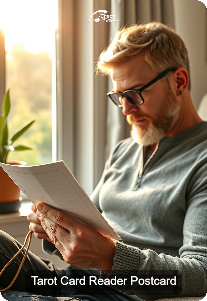 Tarot Card Reader Postcard Sample 01 · 4.5" x 6.5" design sample