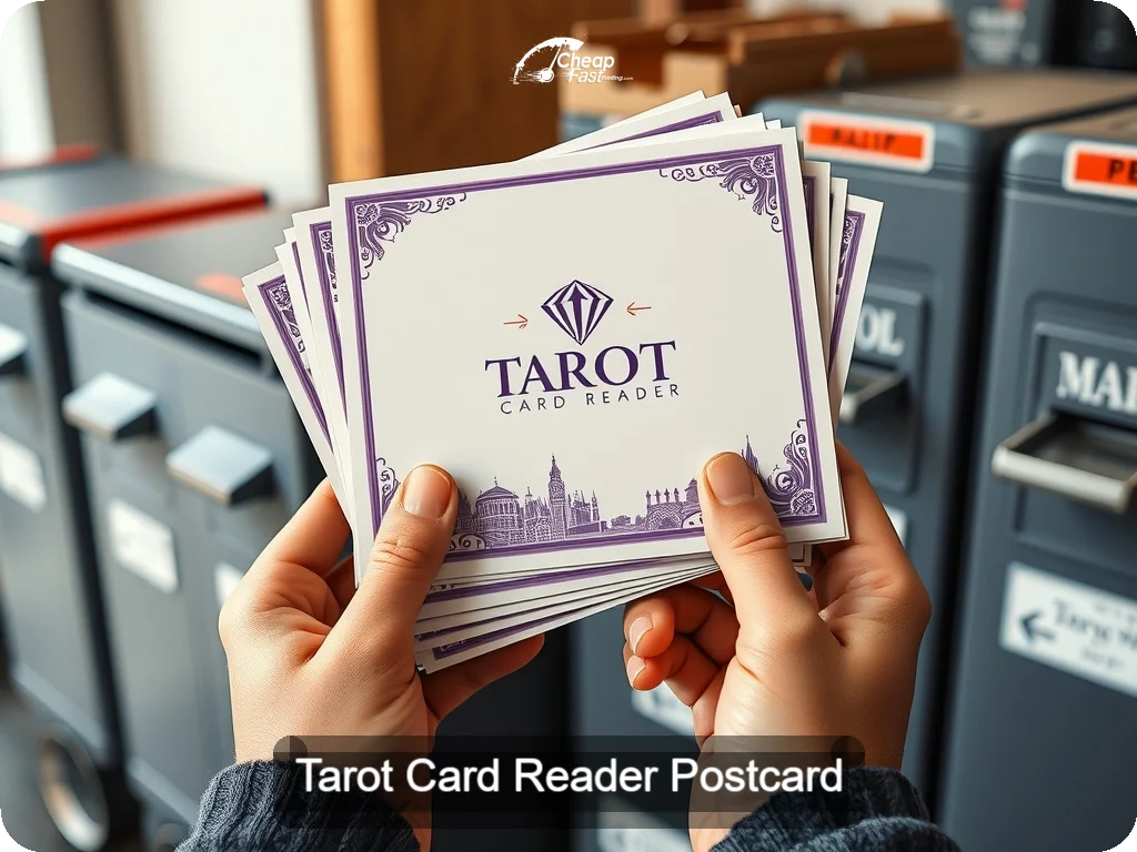 Tarot Card Reader Postcard Sample 02 · 6.5" x 9" design sample