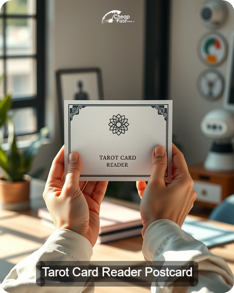Tarot Card Reader Postcard Sample 09 · 4.25" x 5.5" design sample