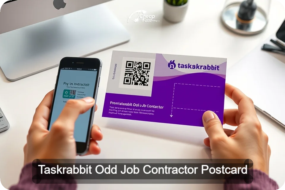 Taskrabbit Odd Job Contractor Postcard Sample 01 · 6" x 9" design sample