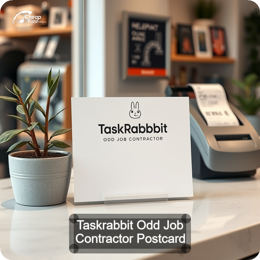 Taskrabbit Odd Job Contractor Postcard Sample 03 · 5" x 5" design sample