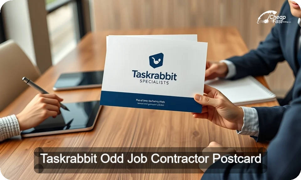 Taskrabbit Odd Job Contractor Postcard Sample 05 · 4" x 9" design sample