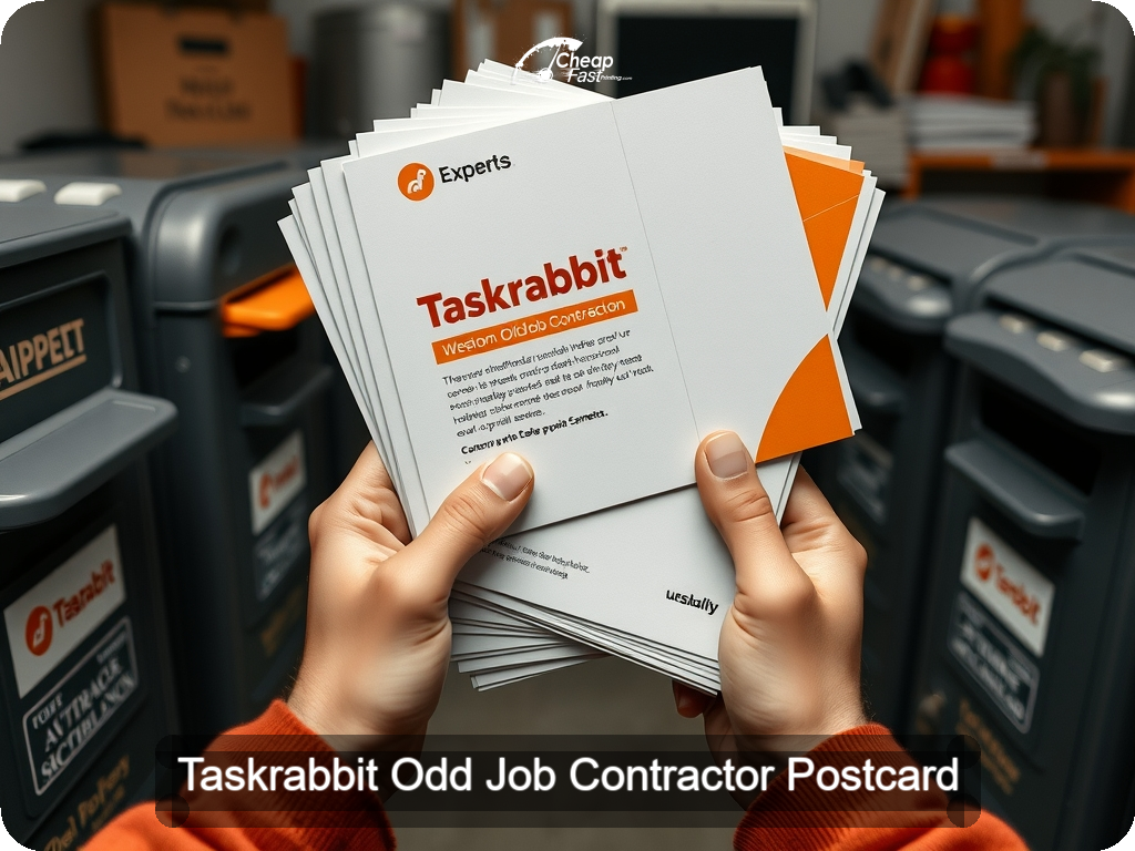 Taskrabbit Odd Job Contractor Postcard Sample 07 · 6.5" x 9" design sample