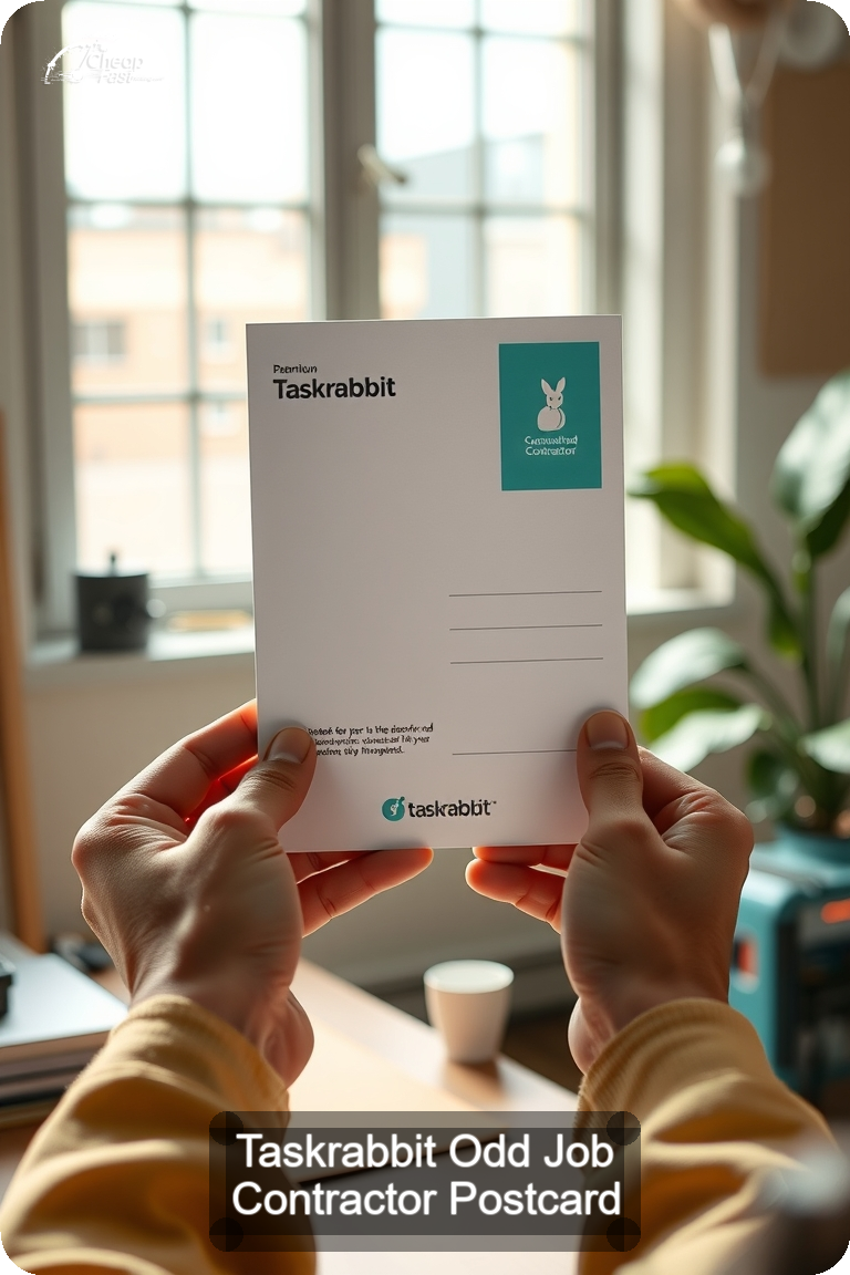 Taskrabbit Odd Job Contractor Postcard Sample 08 · 4.5" x 11" design sample