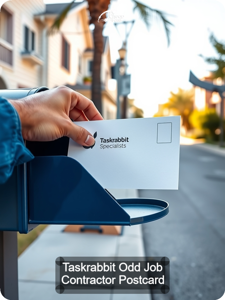 Taskrabbit Odd Job Contractor Postcard Sample 10 · 5" x 7" design sample