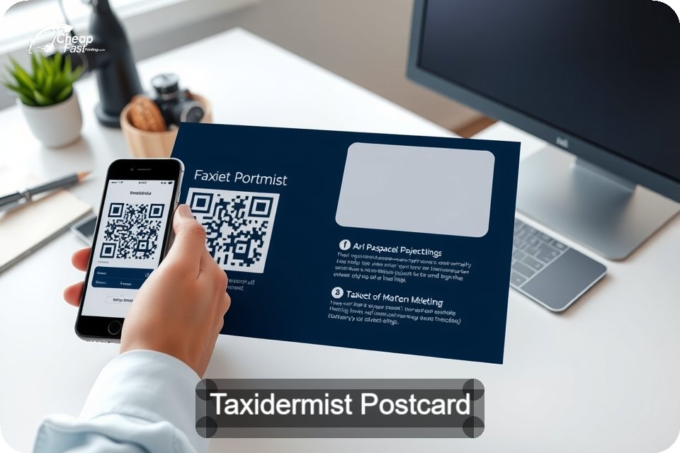 Taxidermist Postcard Sample 06 · 6" x 9" design sample