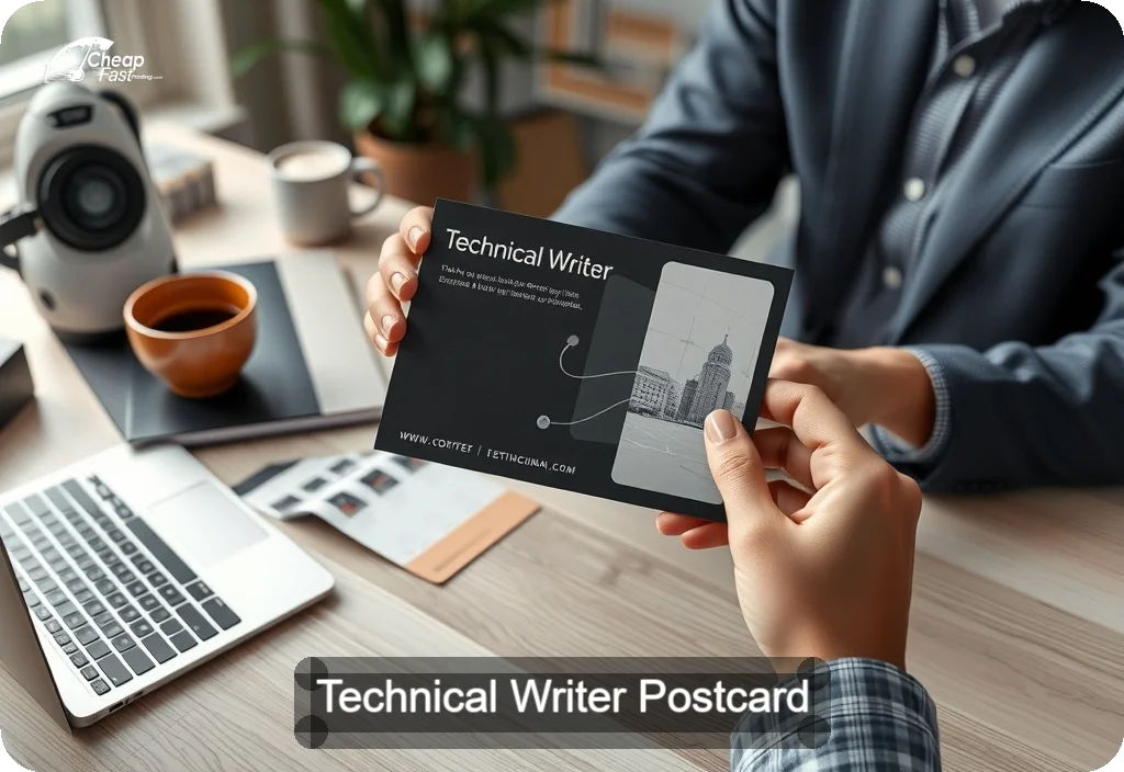 Technical Writer Postcard Sample 01 · 4" x 6" design sample