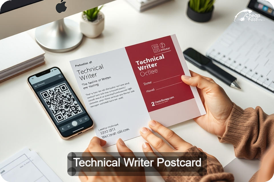 Technical Writer Postcard Sample 03 · 6" x 9" design sample