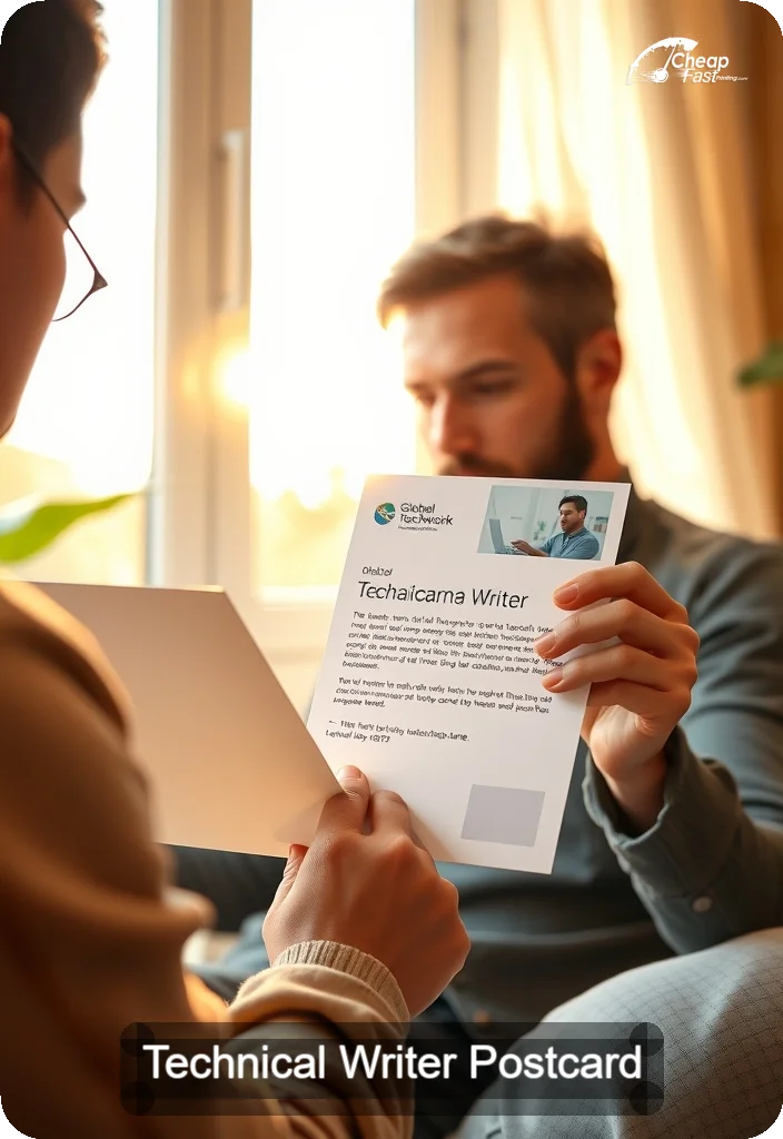 Technical Writer Postcard Sample 08 · 4.5" x 6.5" design sample