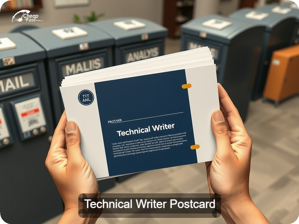 Technical Writer Postcard Sample 09 · 6.5" x 9" design sample