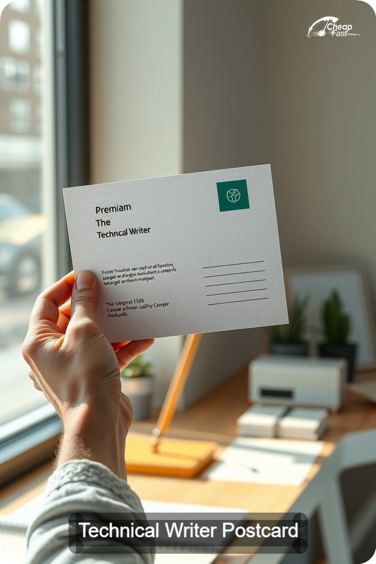 Technical Writer Postcard Sample 10 · 4.5" x 11" design sample