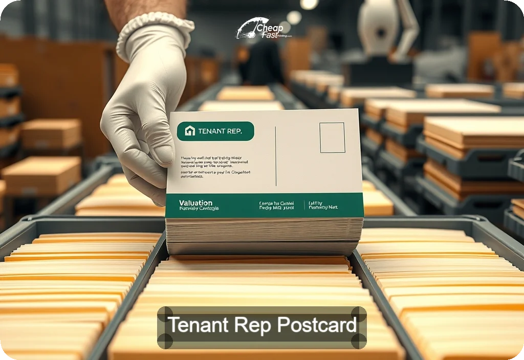Tenant Rep Postcard Sample 03 · 6" x 11" design sample