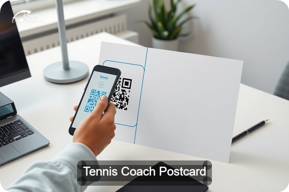 Tennis Coach Postcard Sample 03 · 6" x 9" design sample