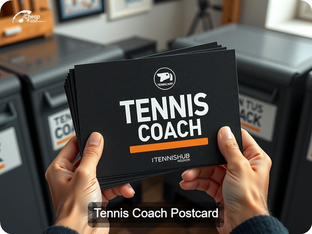 Tennis Coach Postcard Sample 09 · 6.5" x 9" design sample