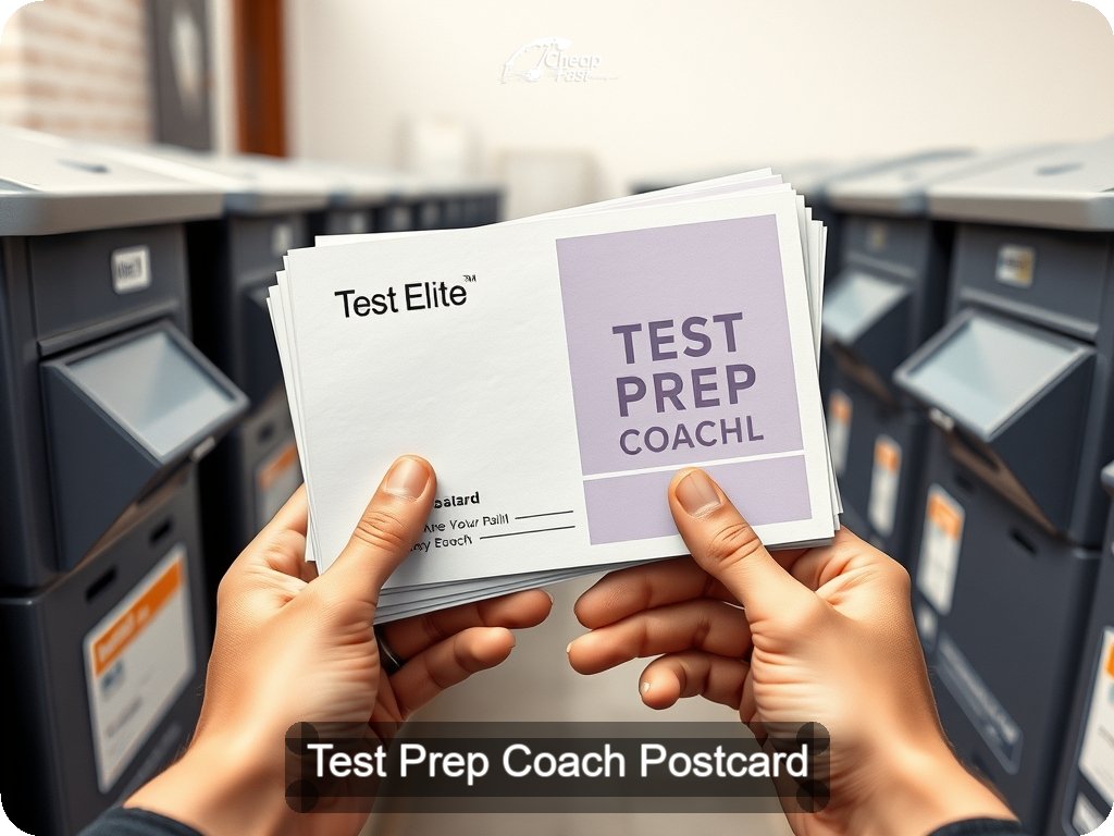 Test Prep Coach Postcard Sample 02 · 6.5" x 9" design sample