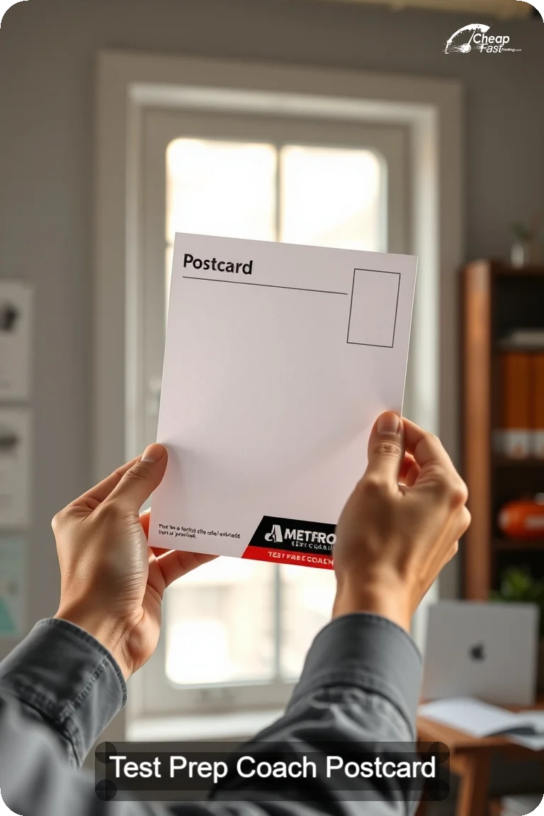 Test Prep Coach Postcard Sample 03 · 4.5" x 11" design sample